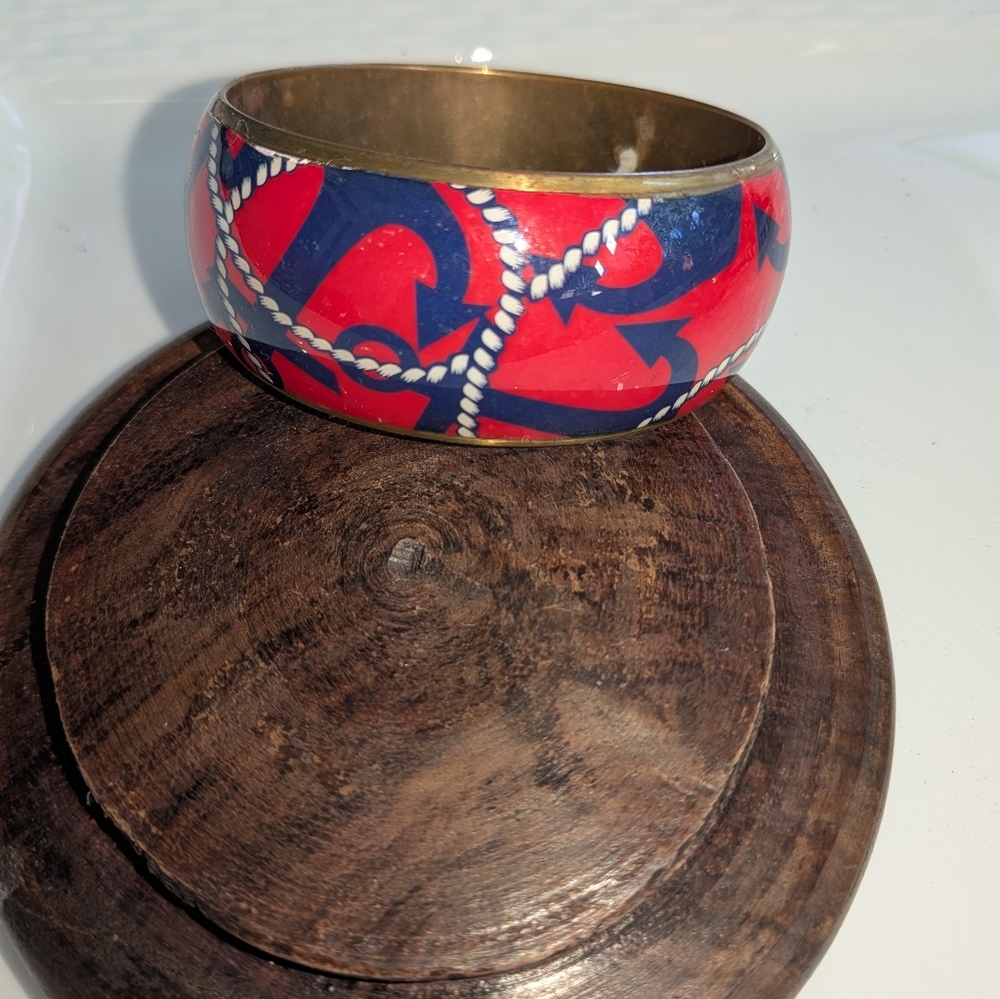 Brass Bracelet with Sailing Theme